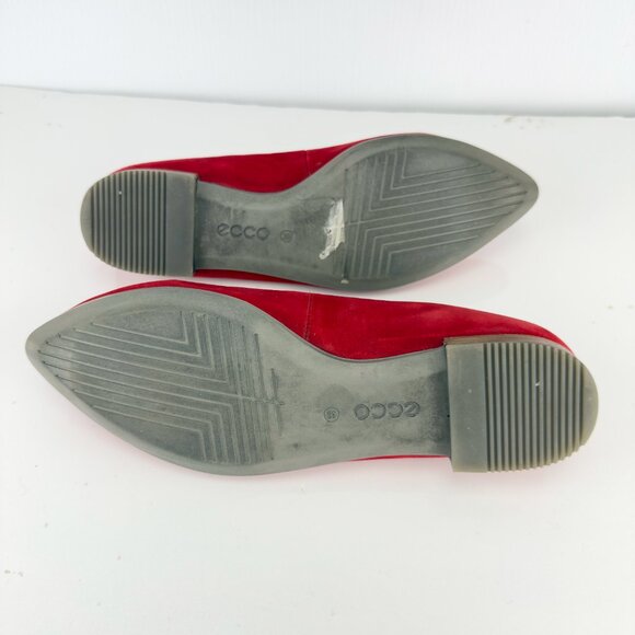 Ecco Red Suede Flats - Picture 7 of 10